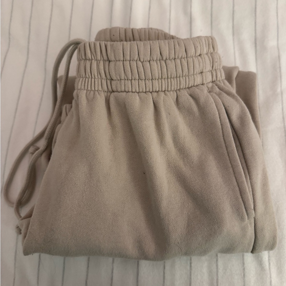 Discontinued sand colored garage sweatpants